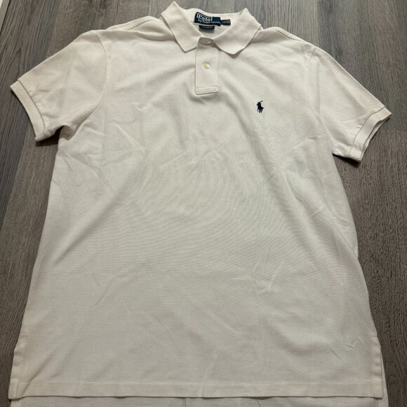 Men's Polo Ralph Lauren Custom Slim Fit Solid Mesh Polo Shirt - Picture 4 of 4